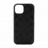 Coach Leather Slim Wrap Case for iPhone 14 Plus - Black Emboss Signature C Pebbled Leather