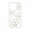 Kate Spade New York Protective Hardshell Case for iPhone 14 Pro - Hollyhock Floral Clear/Cream with Stones