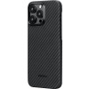 PITAKA MagEZ Case 4 (Black/Grey Twill) 1500D for iPhone 15 Pro