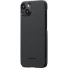 PITAKA MagEZ Case 4 (Black/Grey Twill) 600D for iPhone 15 Plus