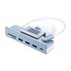 Satechi USB-C Clamp Hub for 24" iMac Blue