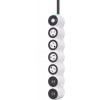 360 Electrical PowerCurve 24W Braided 4-Outlet Rotating Surge Strip w/ 4 USB-A ports (5ft - White/Volcanic Grey)