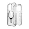 Speck iPhone 15 Pro PRESIDIO LUX GRIP CLEAR / PLATINUM GLITTER/ CHROME FINISH / SERENE SILVER