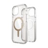 Speck iPhone 16e/15 PRESIDIO LUX CLEAR/CLEAR/GOLD GLITTER/BEIGE SWEATER