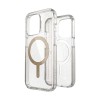 Speck iPhone 15 Pro PRESIDIO LUX CLEAR/CLEAR/GOLD GLITTER/BEIGE SWEATER