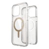 Speck iPhone 15 Pro Max PRESIDIO LUX CLEAR/CLEAR/GOLD GLITTER/BEIGE SWEATER