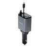MOXYO Retractable Car Charging Cable 4-in-1, Black