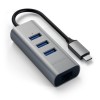 Satechi Type-C 2-in-1 USB Hub with Ethernet Space Gray