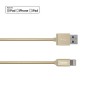 Kanex DuraFlex Charge & Sync Cable with Lightning Connector, Tangle-free Metal Gold, 4ft/1.2m