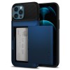 Spigen iPhone 12 Pro Max Case Slim Armor Wallet Navy Blue